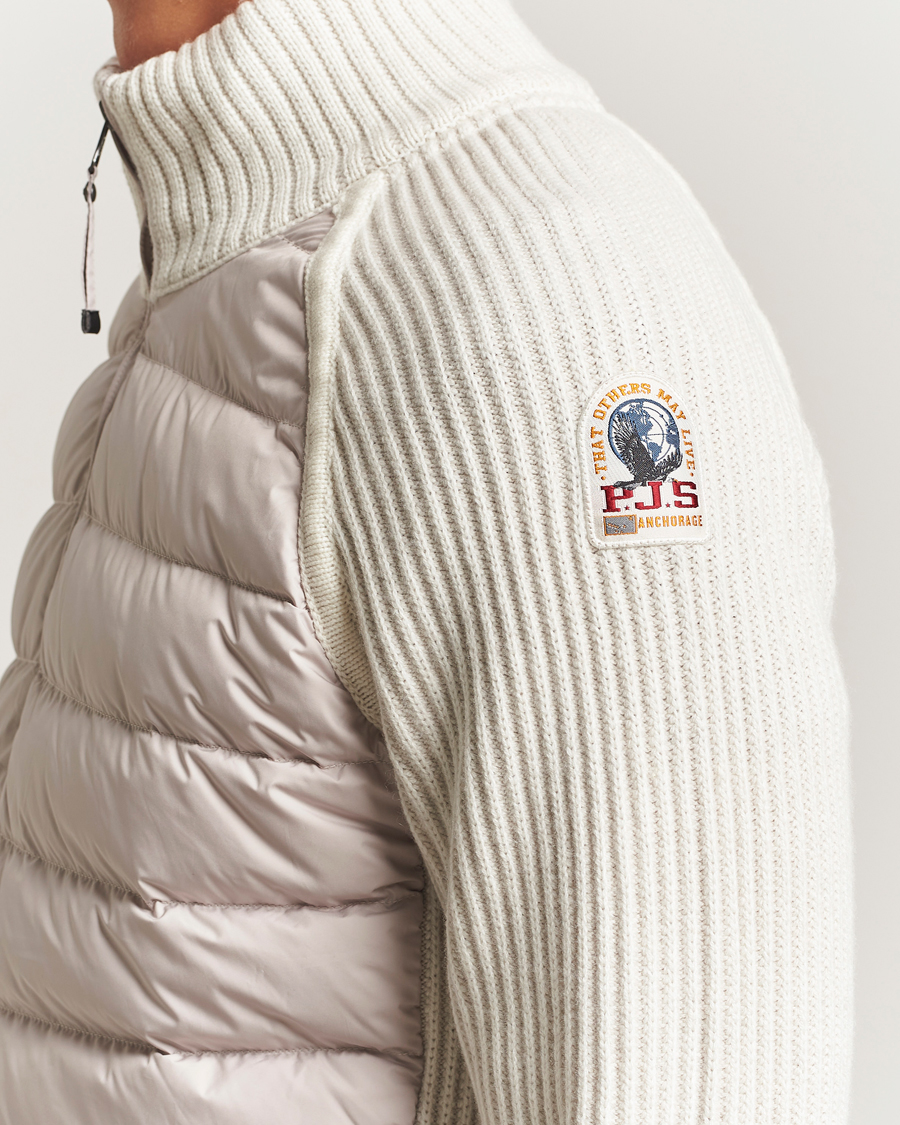 Heren | Jassen | Parajumpers | Olmo Rib Knitted Hybrid Jacket Purity