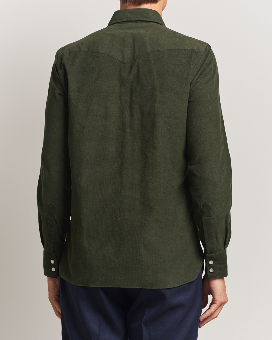 Heren | Overhemden | 100Hands | Western Cord Shirt Olive