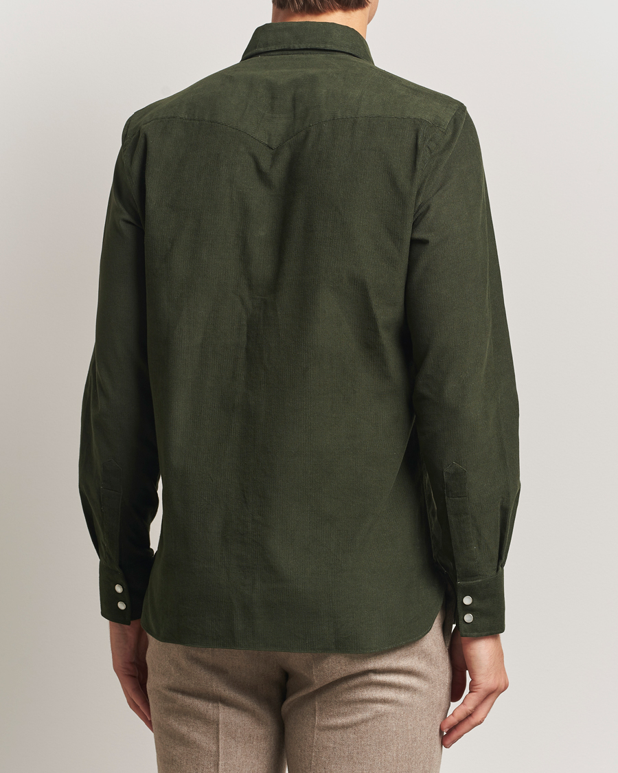 Heren | Overhemden | 100Hands | Western Cord Shirt Olive