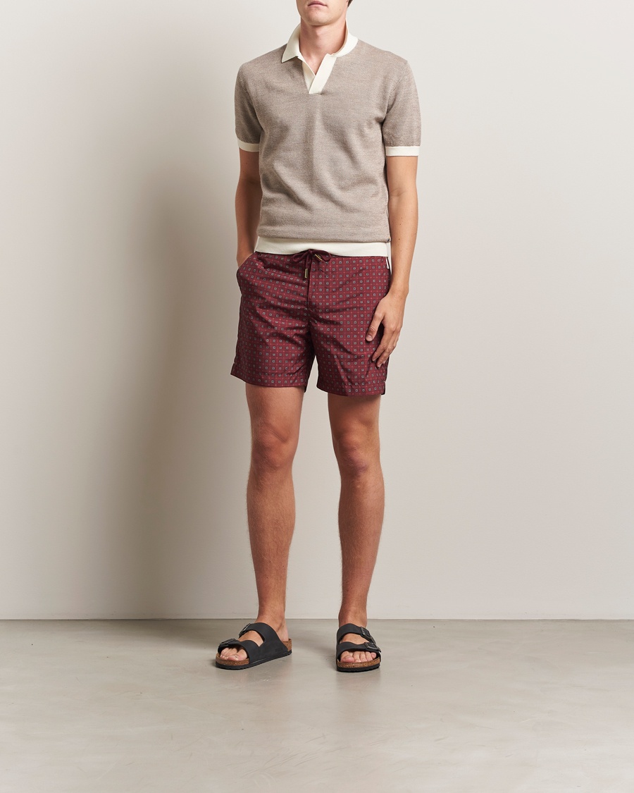 Heren | Polo's | Orlebar Brown | Horton Contrast Merino Polo Morel Brown/Sand