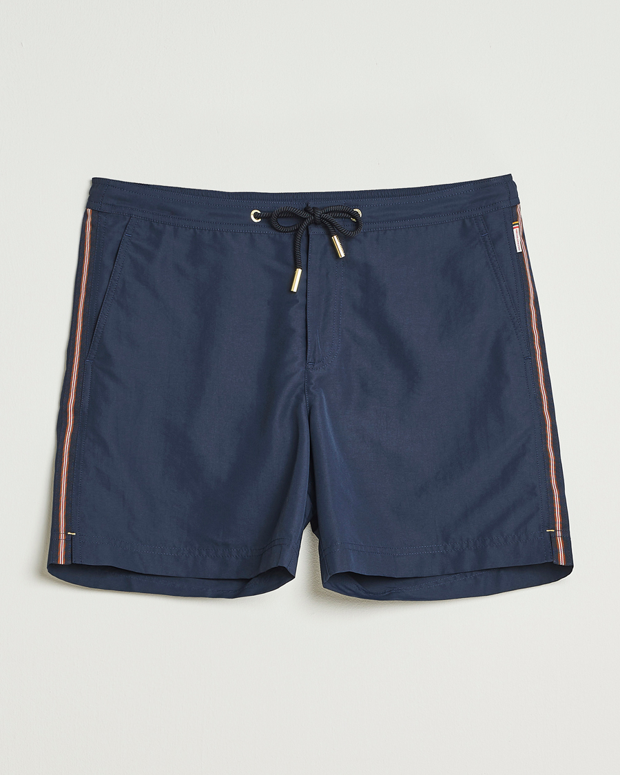 Heren | Zwembroek | Orlebar Brown | Bulldog Drawcord Stripe Swimshorts Night Iris