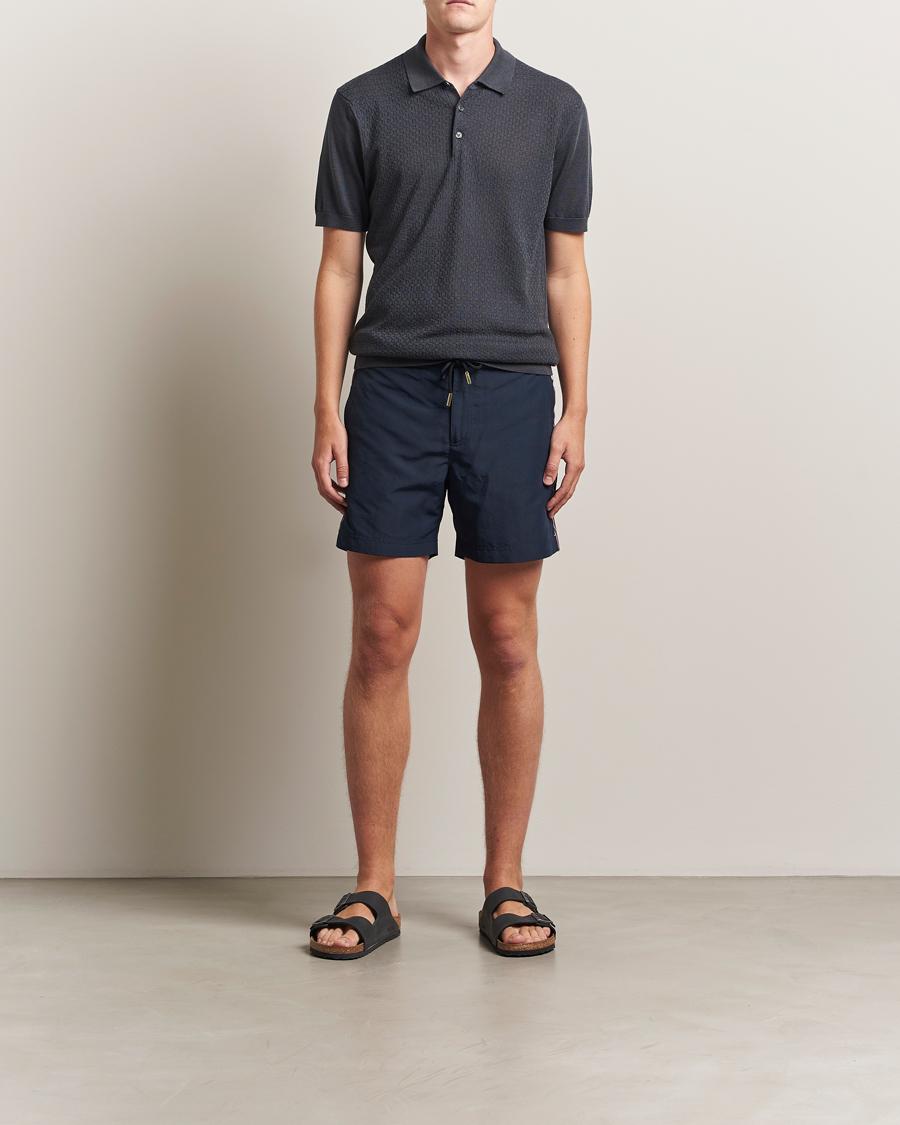 Heren | Zwembroek | Orlebar Brown | Bulldog Drawcord Stripe Swimshorts Night Iris