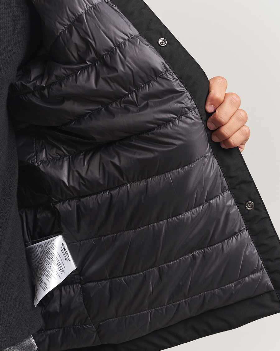 Heren | Jassen | Woolrich | Alaskan Melton Wool Shirt Jacket Charcoal Buffalo