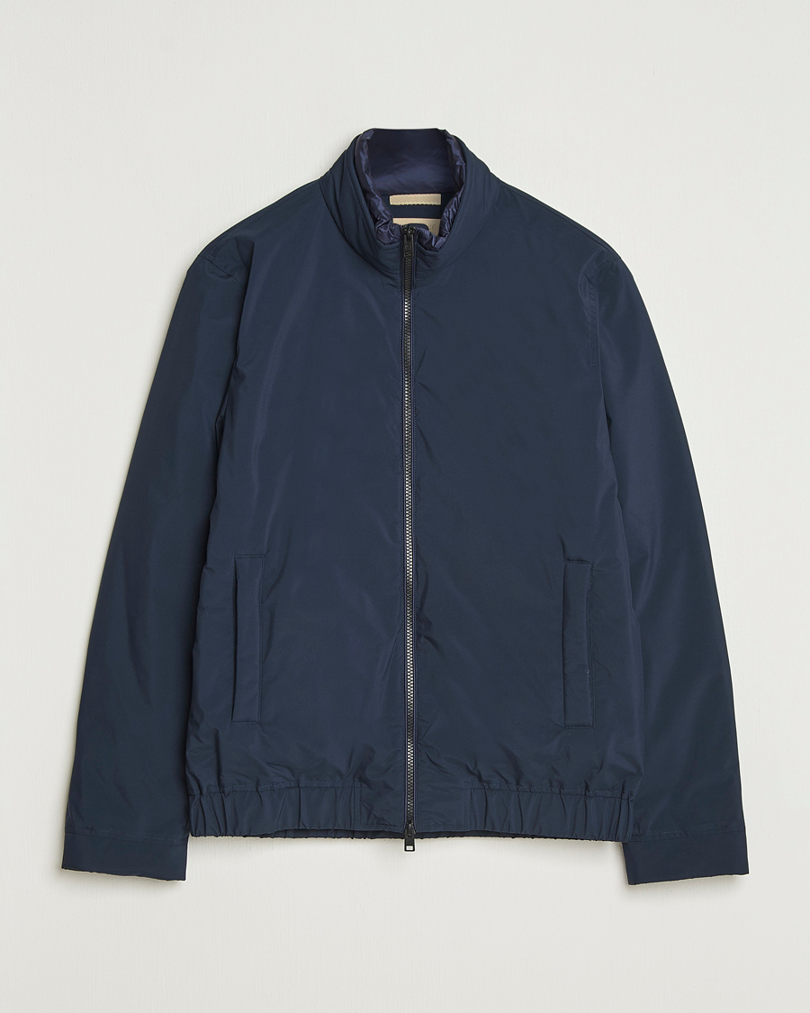 Heren | Jassen | Woolrich | Cloud Lewis Bomber Melton Blue