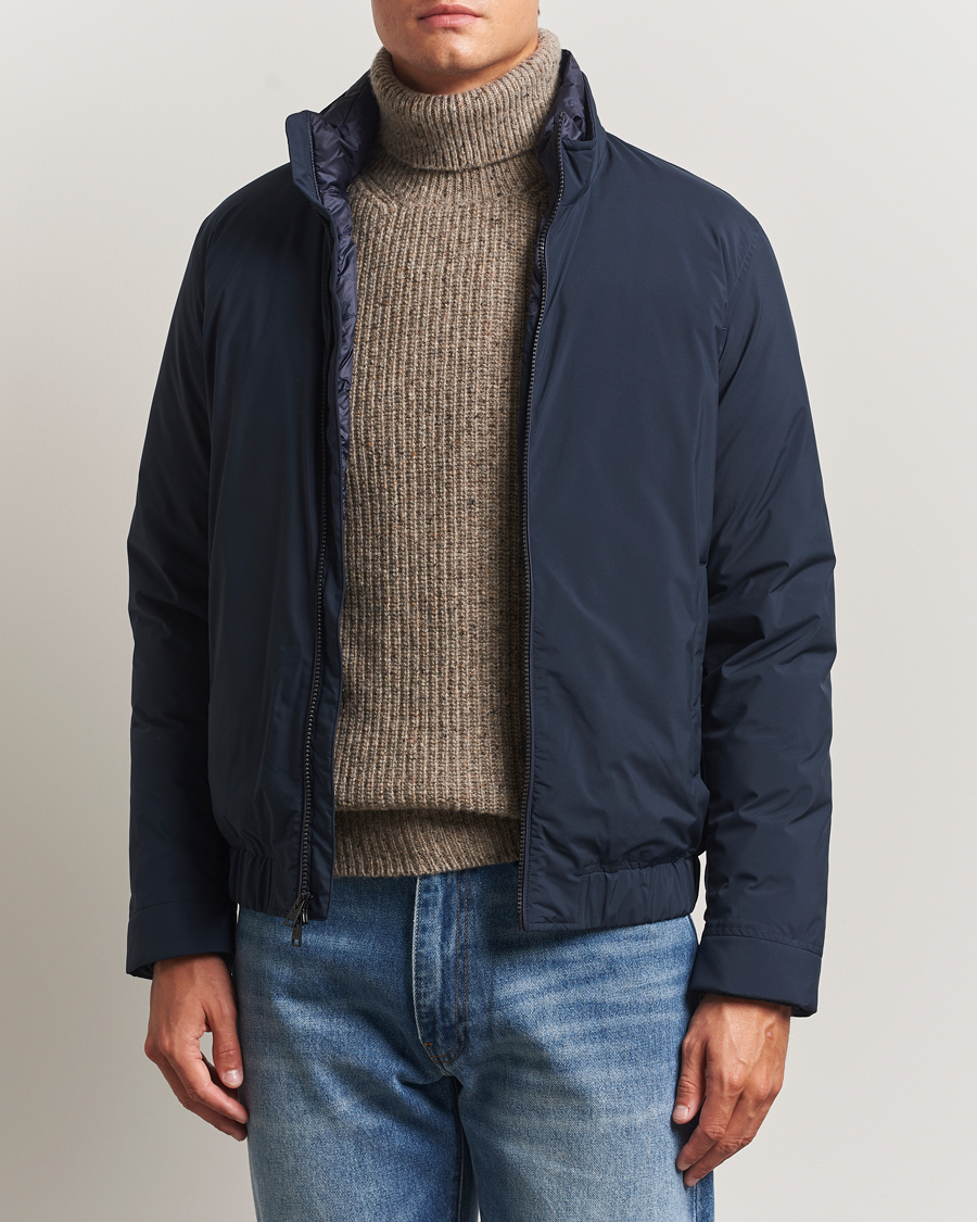 Heren | Jassen | Woolrich | Cloud Lewis Bomber Melton Blue