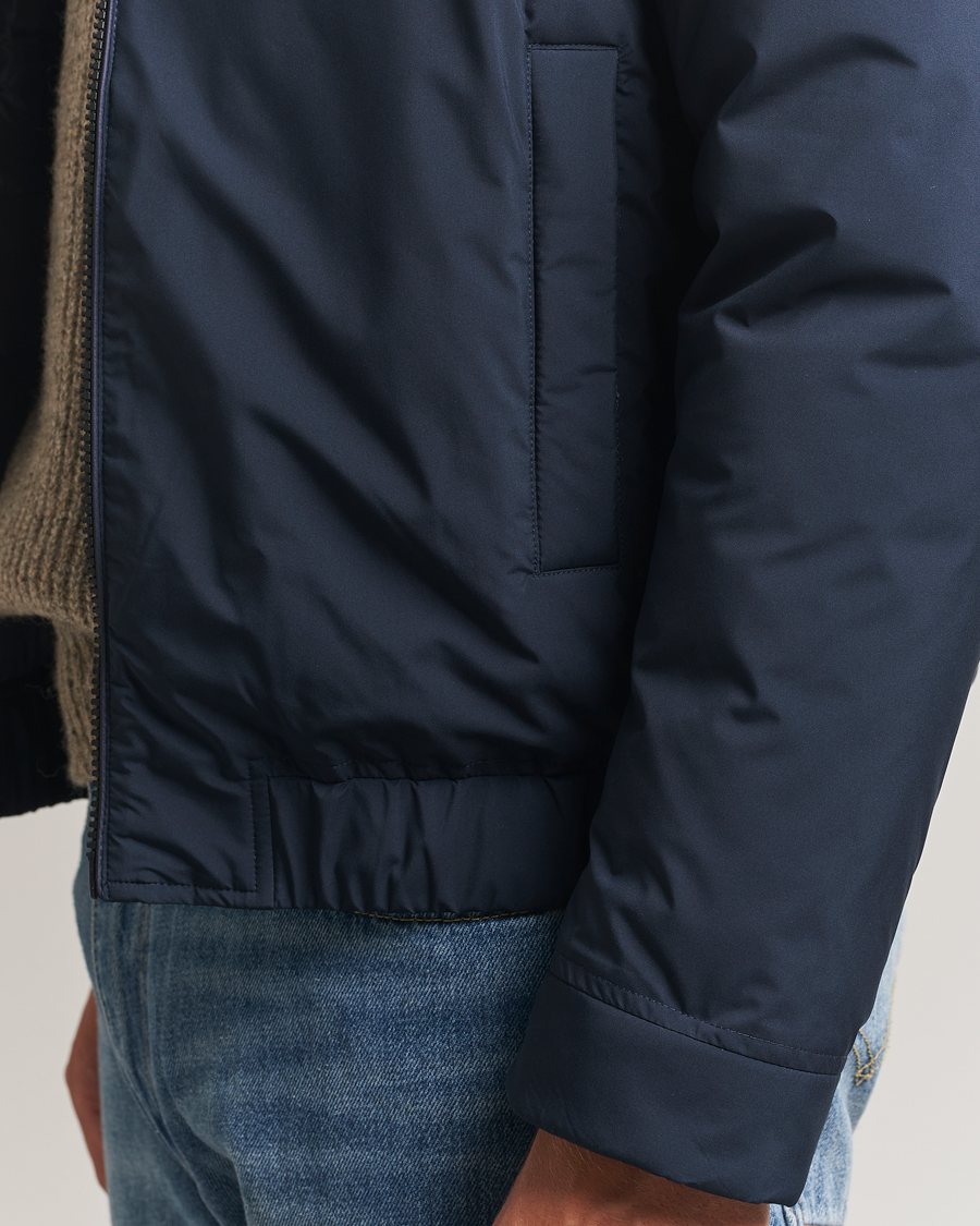 Heren | Jassen | Woolrich | Cloud Lewis Bomber Melton Blue