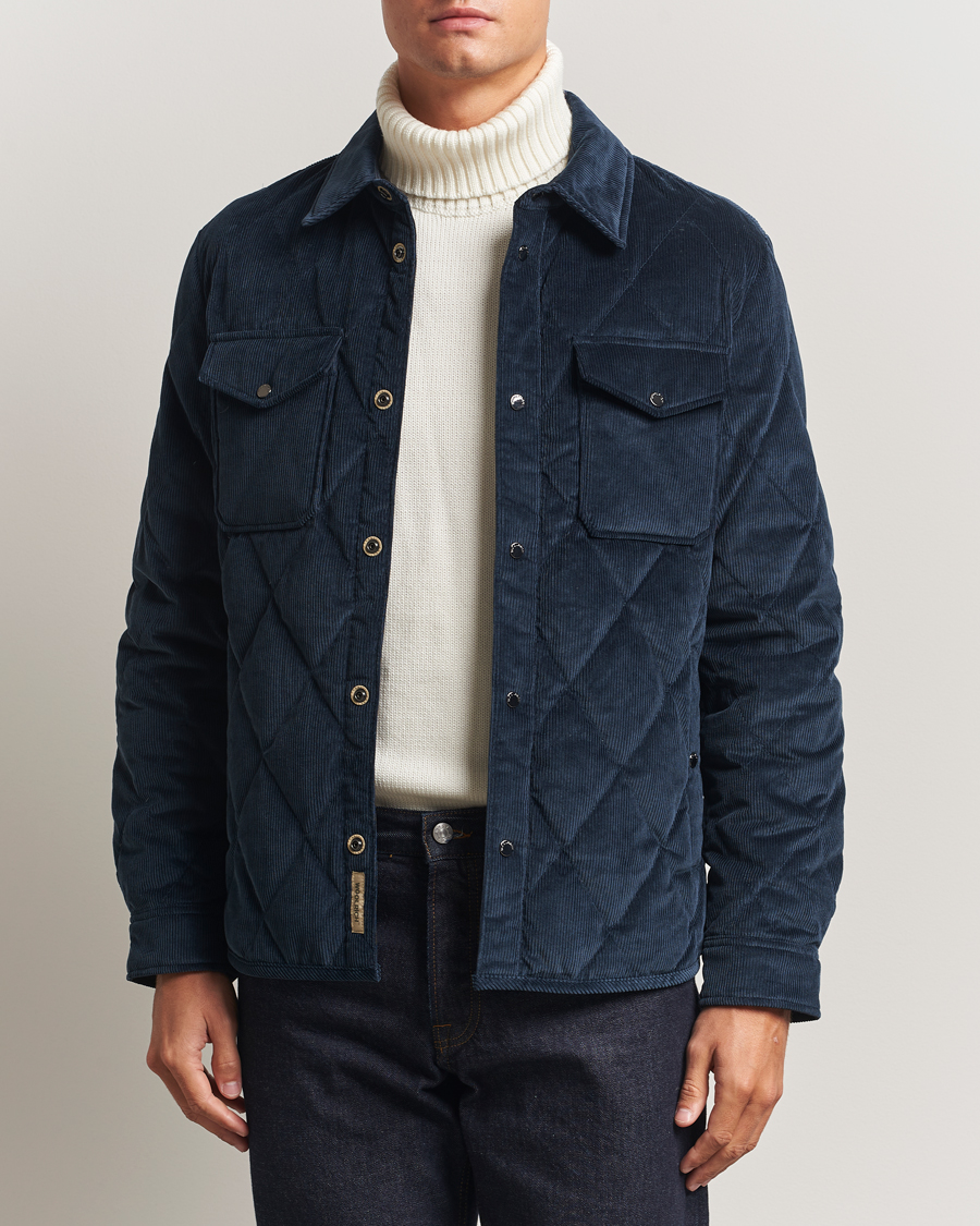 Heren | Jassen | Woolrich | Corduroy Alaskan Shirt Jacket Melton Blue
