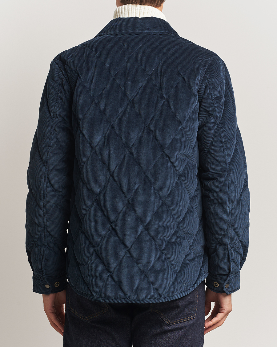 Heren | Jassen | Woolrich | Corduroy Alaskan Shirt Jacket Melton Blue