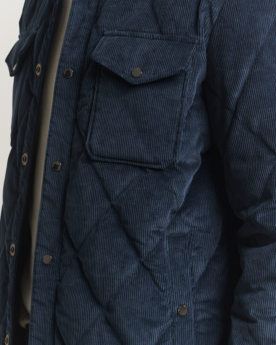 Heren | Jassen | Woolrich | Corduroy Alaskan Shirt Jacket Melton Blue