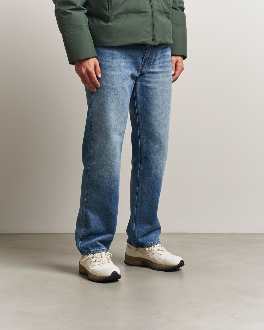 Heren | Trail sneakers | Saucony | Grid Peak Gore-Tex Trail Sneaker Ivory/Gold