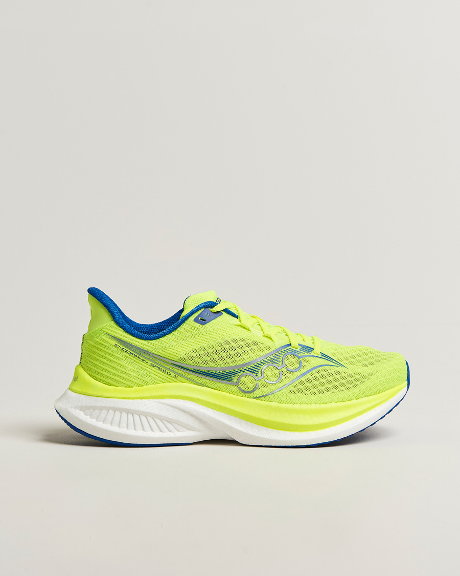 Heren | Hardloopschoenen | Saucony | Endorphin Speed 5 Running Sneaker Citron/Lapis