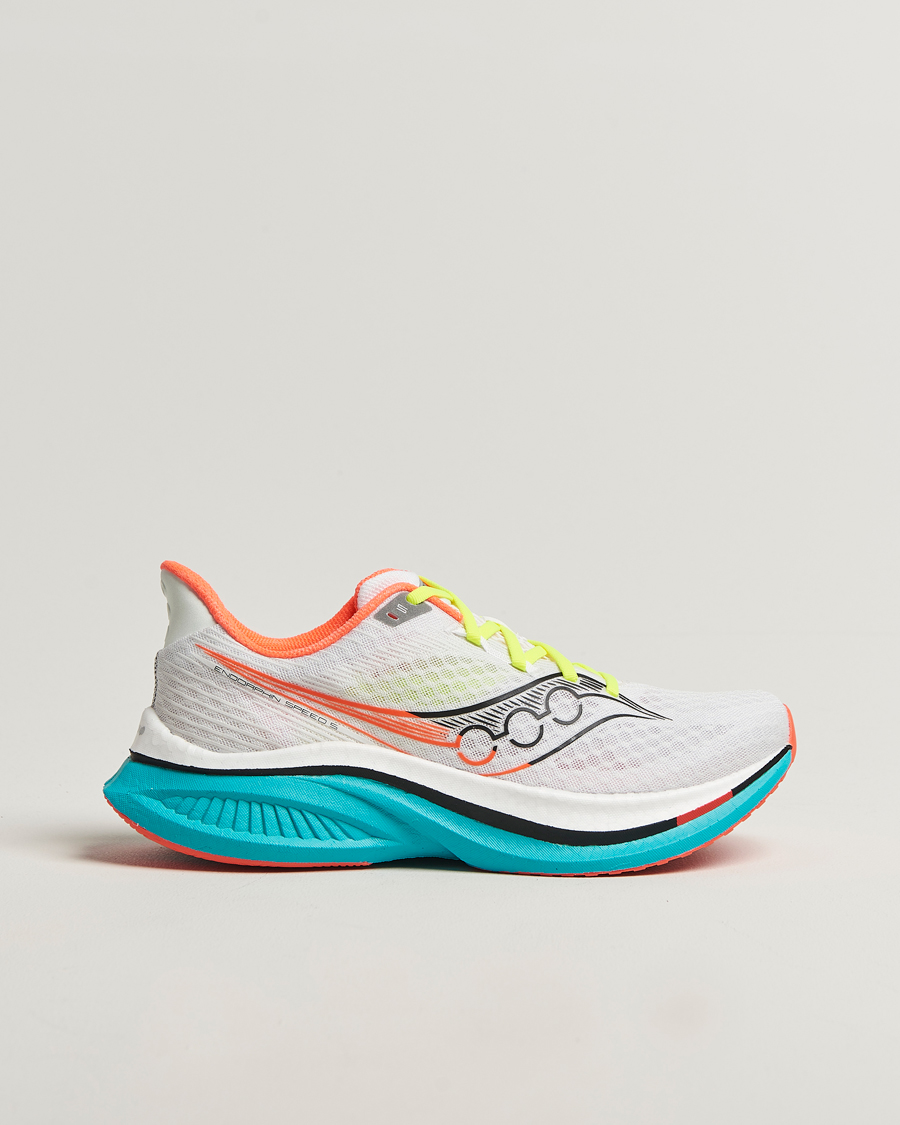 Heren | Hardloopschoenen | Saucony | Endorphin Speed 5 Running Sneaker White/Mutant