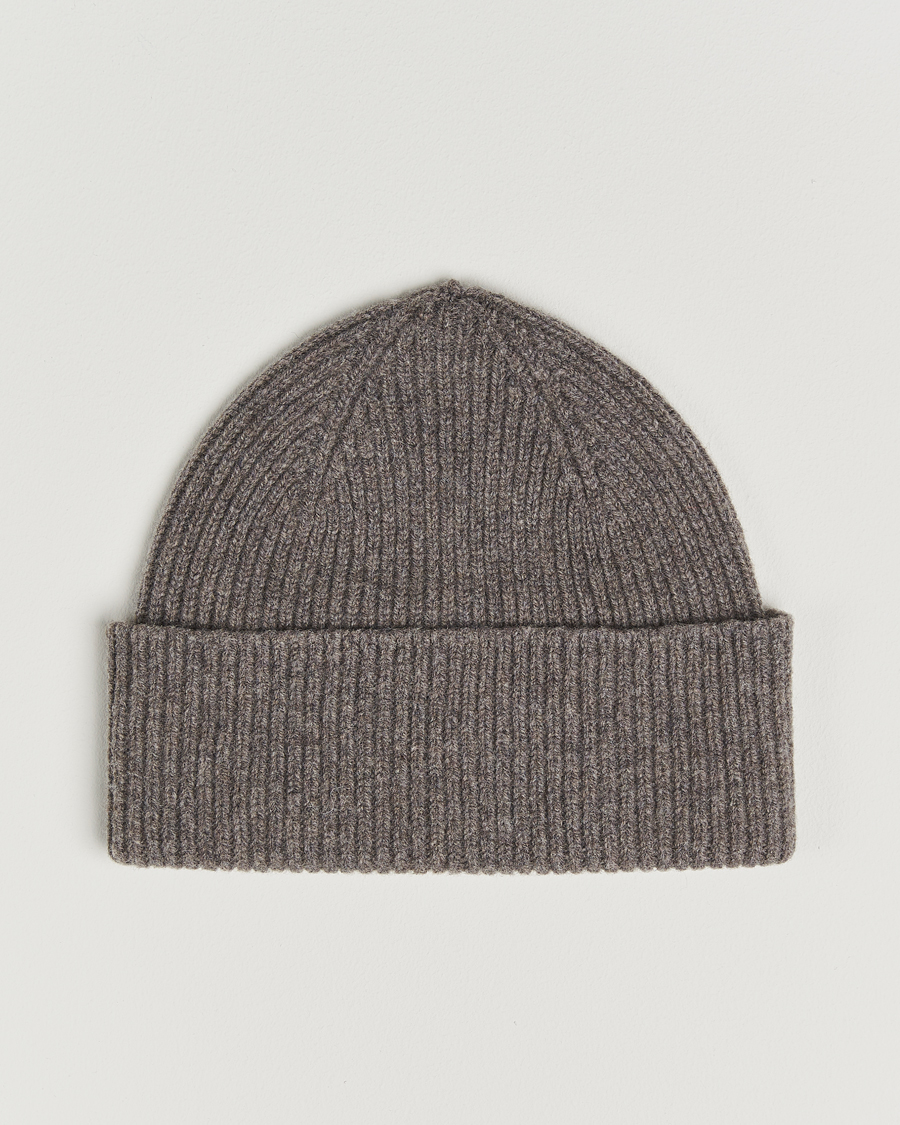 Heren | Mutsen | Robert Mackie | Clyde Lambswool Beanie Light Brown