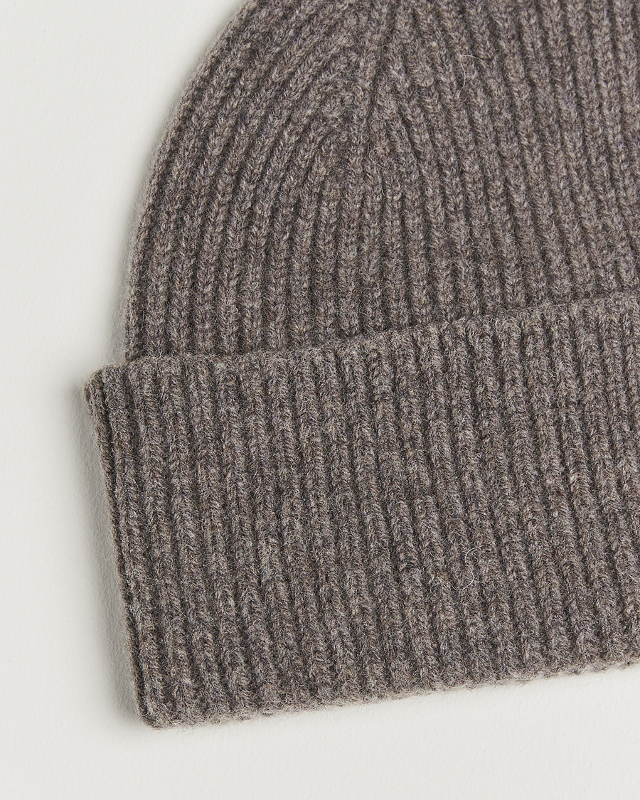 Heren | Mutsen | Robert Mackie | Clyde Lambswool Beanie Light Brown