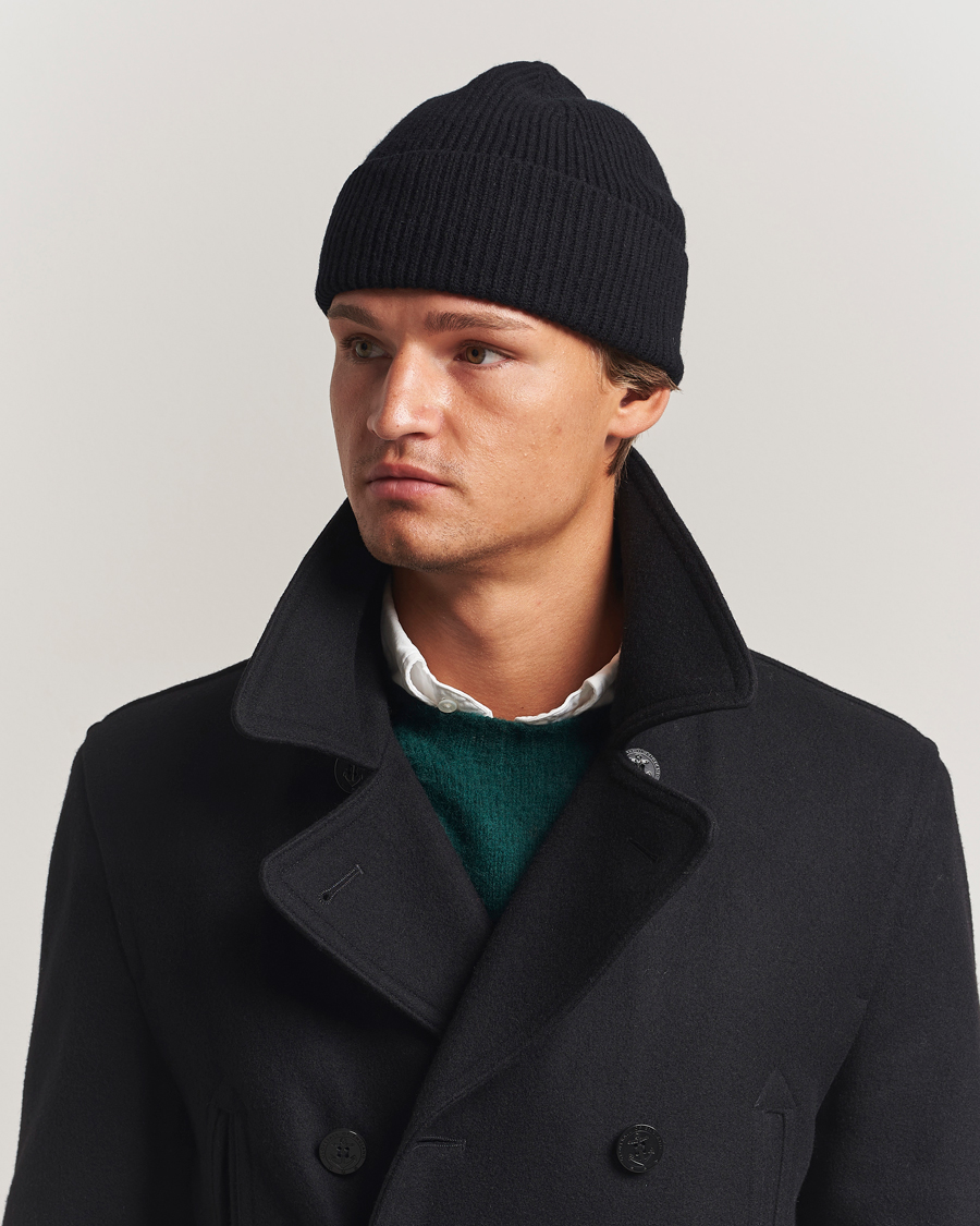 Heren | Mutsen | Robert Mackie | Clyde Lambswool Beanie Black
