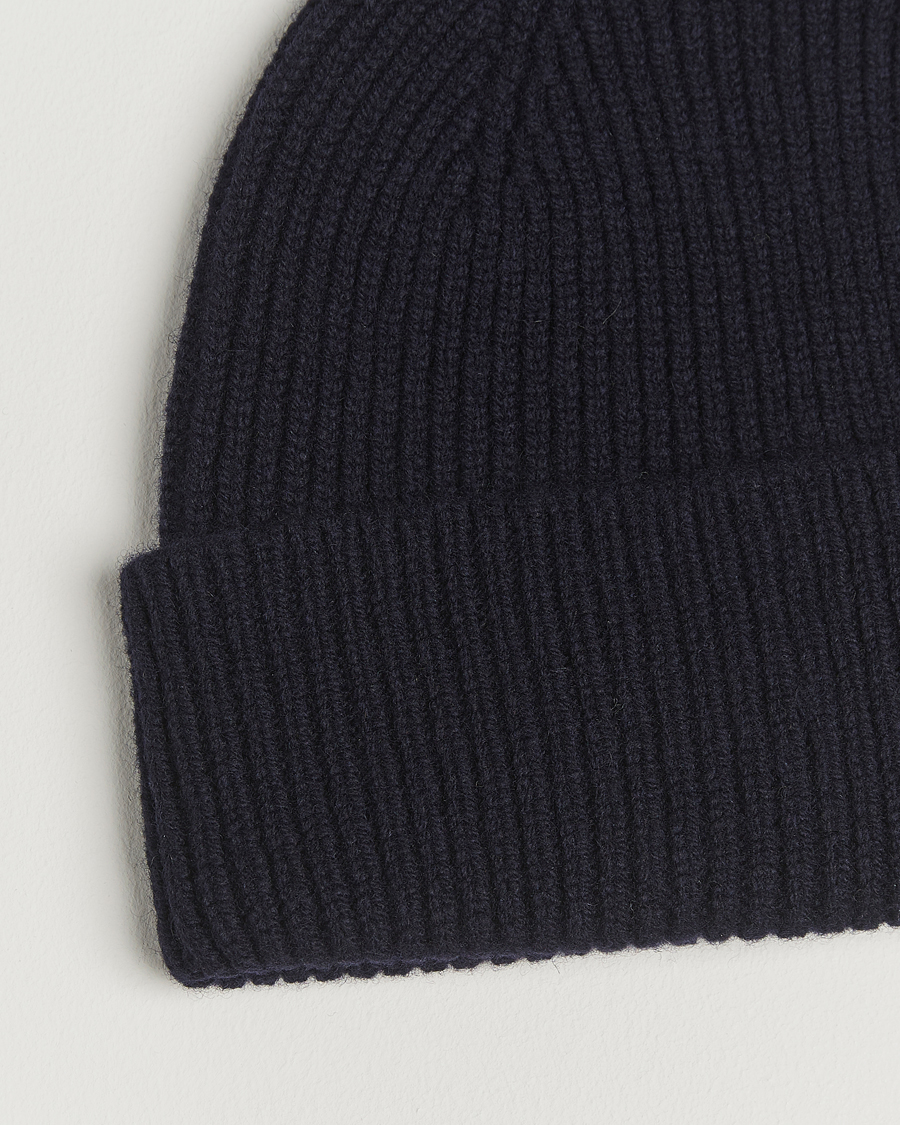 Heren | Mutsen | Robert Mackie | Clyde Lambswool Beanie Navy
