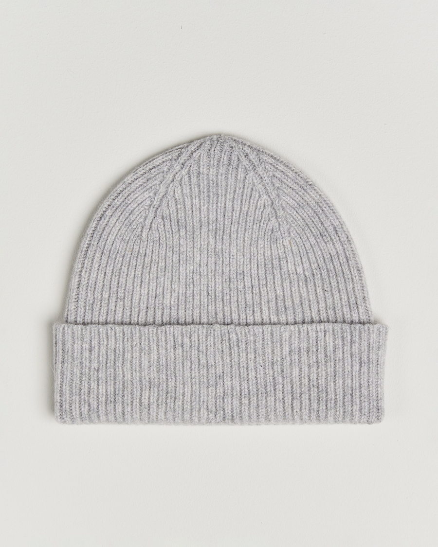 Heren | Mutsen | Robert Mackie | Clyde Lambswool Beanie Pearl Grey
