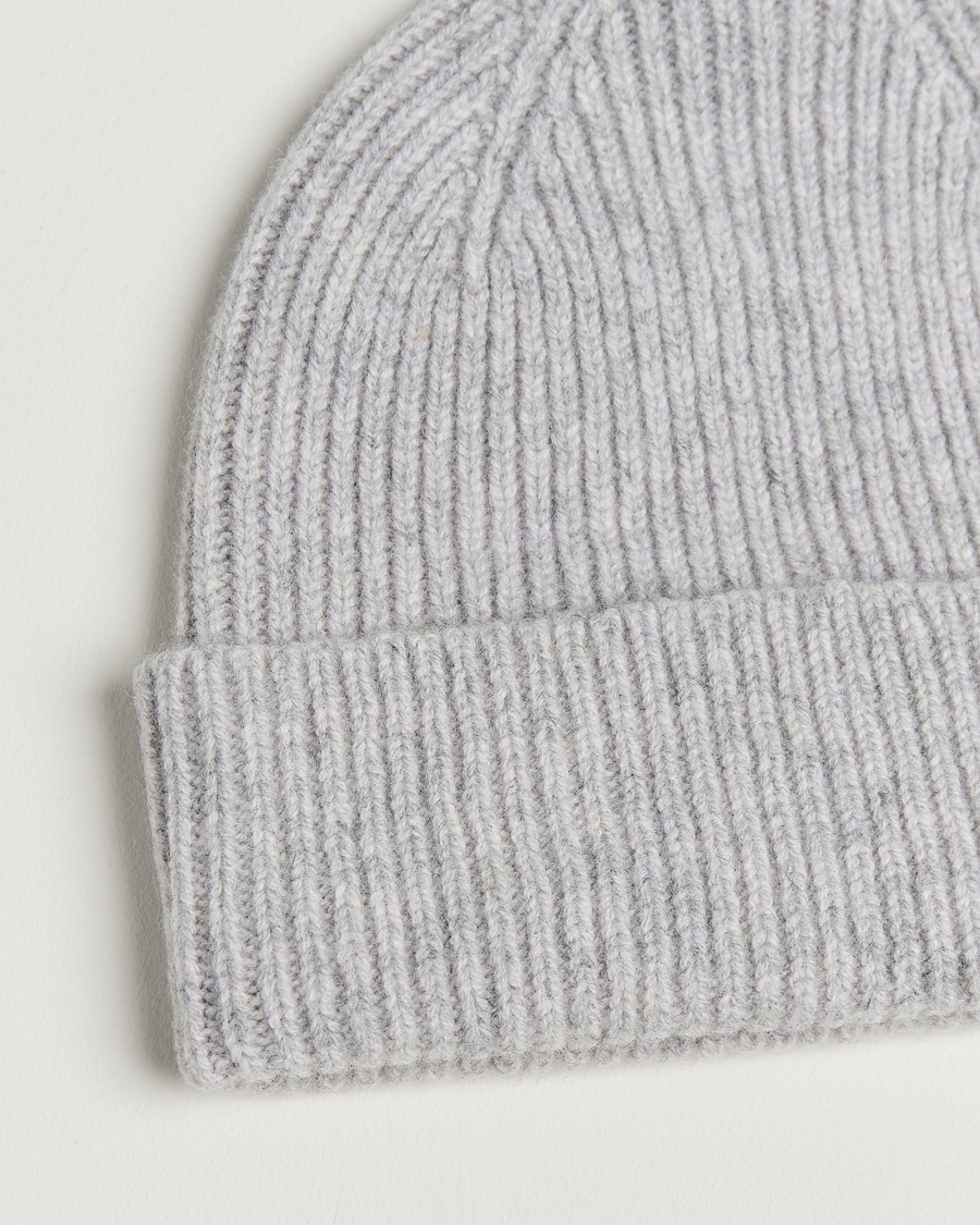 Heren | Mutsen | Robert Mackie | Clyde Lambswool Beanie Pearl Grey