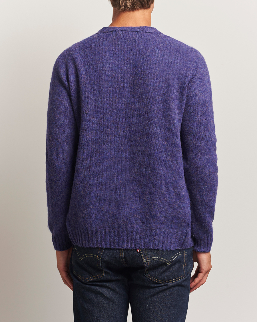 Heren | Truien | Harley Of Scotland | Brushed Supersoft Lambswool Cardigan Iris