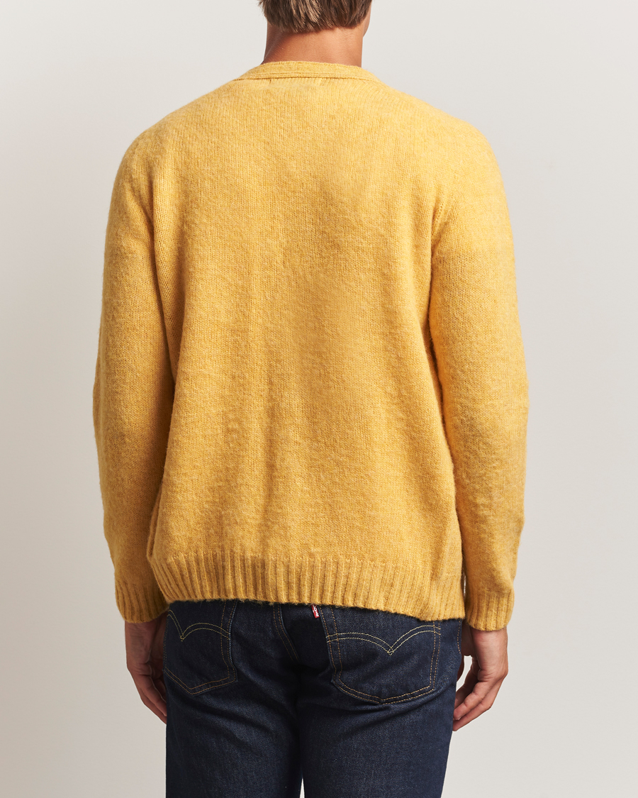 Heren | Truien | Harley Of Scotland | Brushed Supersoft Lambswool Cardigan Nectar
