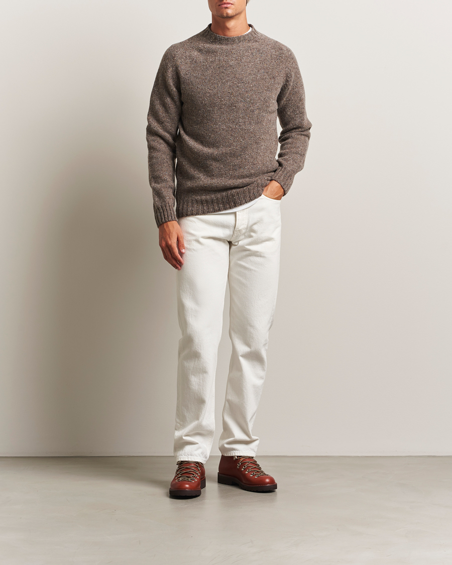 Heren | Truien | Harley Of Scotland | Donegal Wool Crewneck Brown