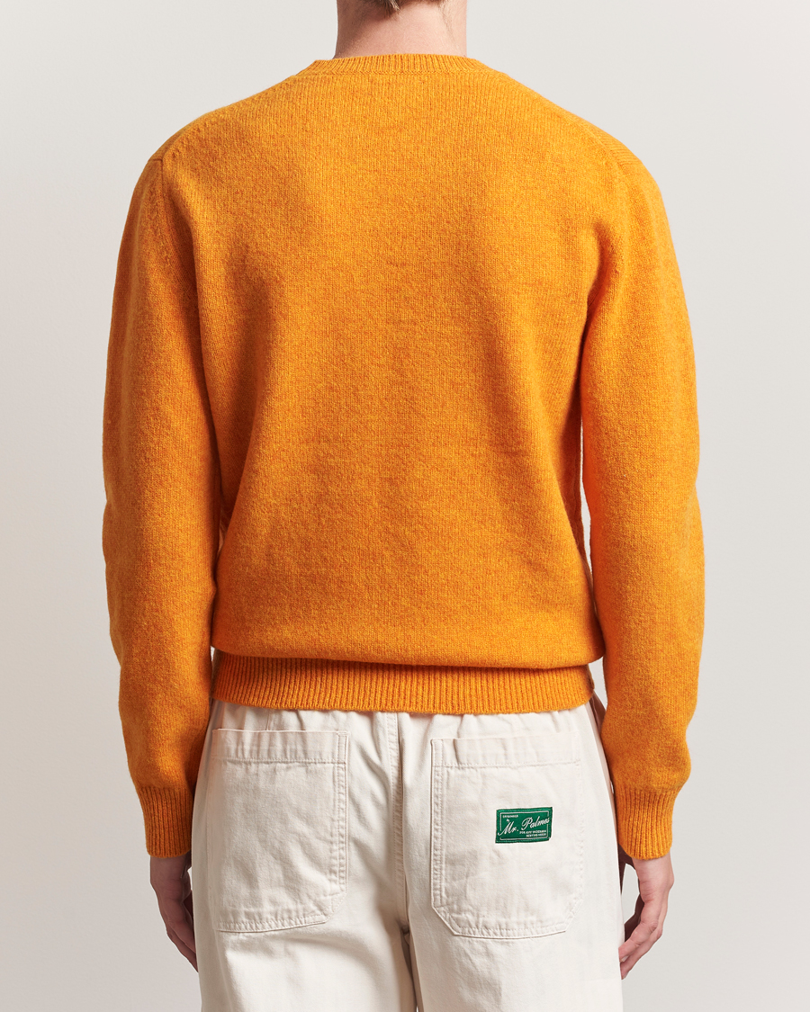 Heren | Truien | Baracuta | Shetland Virgin Wool Crew Neck Orange