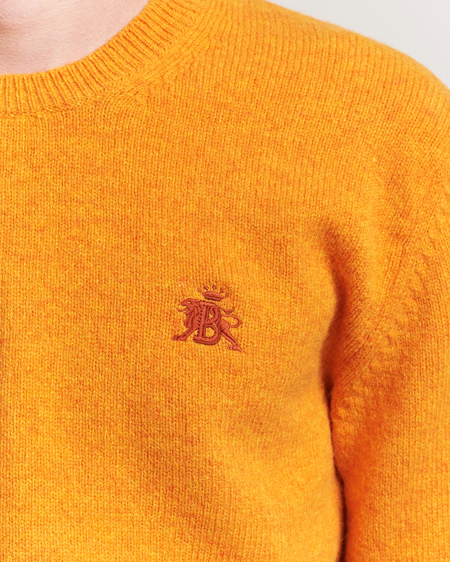 Heren | Truien | Baracuta | Shetland Virgin Wool Crew Neck Orange