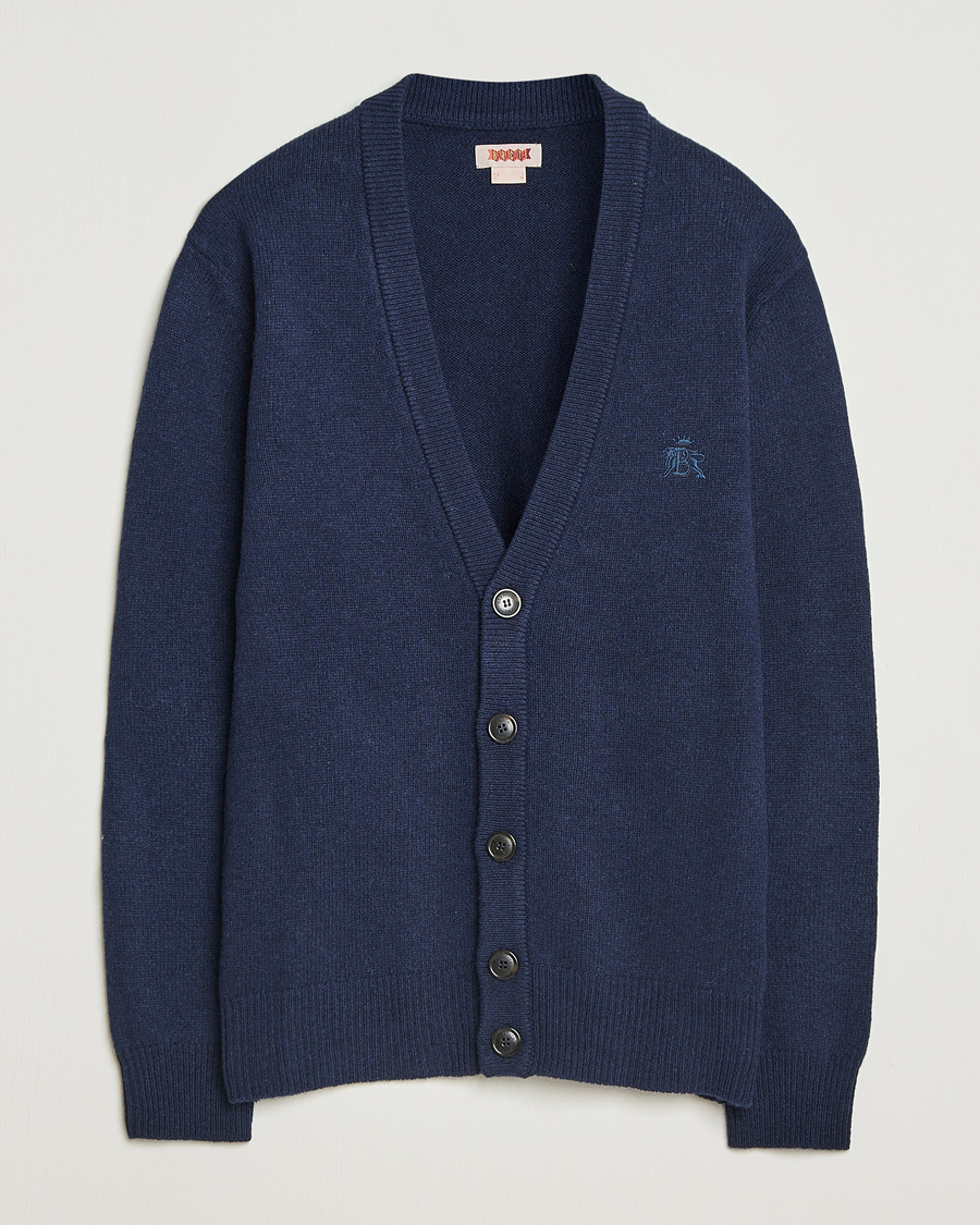 Heren | Truien | Baracuta | Shetland Virgin Wool Cardigan Navy