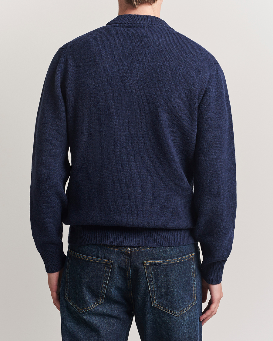 Heren | Truien | Baracuta | Shetland Virgin Wool Cardigan Navy