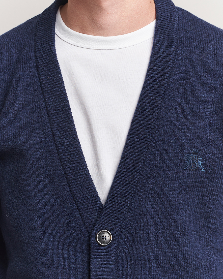 Heren | Truien | Baracuta | Shetland Virgin Wool Cardigan Navy
