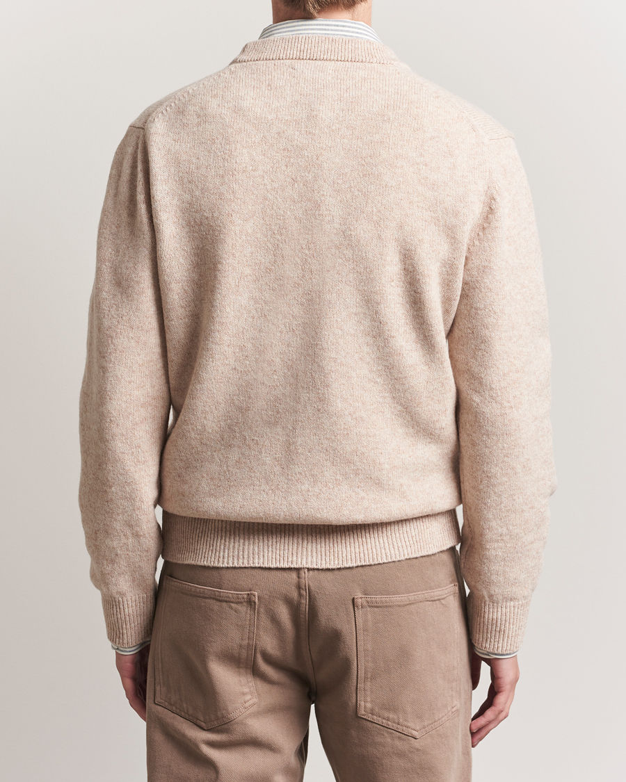 Heren | Truien | Baracuta | Shetland Virgin Wool Cardigan Antique White