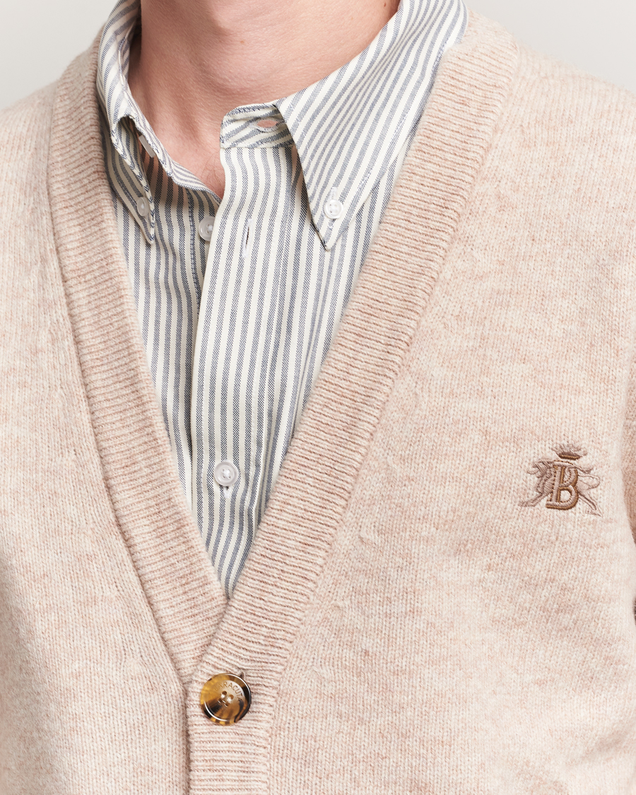 Heren | Truien | Baracuta | Shetland Virgin Wool Cardigan Antique White