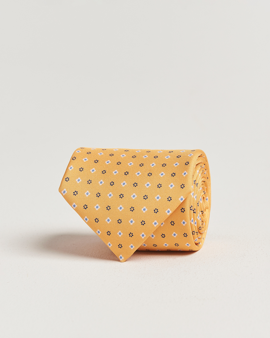 Heren | Stropdassen | E. Marinella | 3-Fold Printed Silk Tie Yellow
