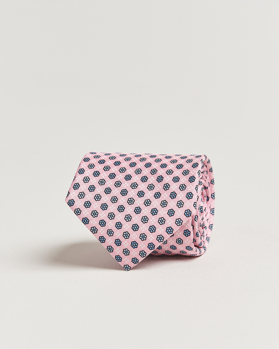 Heren | Stropdassen | E. Marinella | 3-Fold Printed Silk Tie Pink