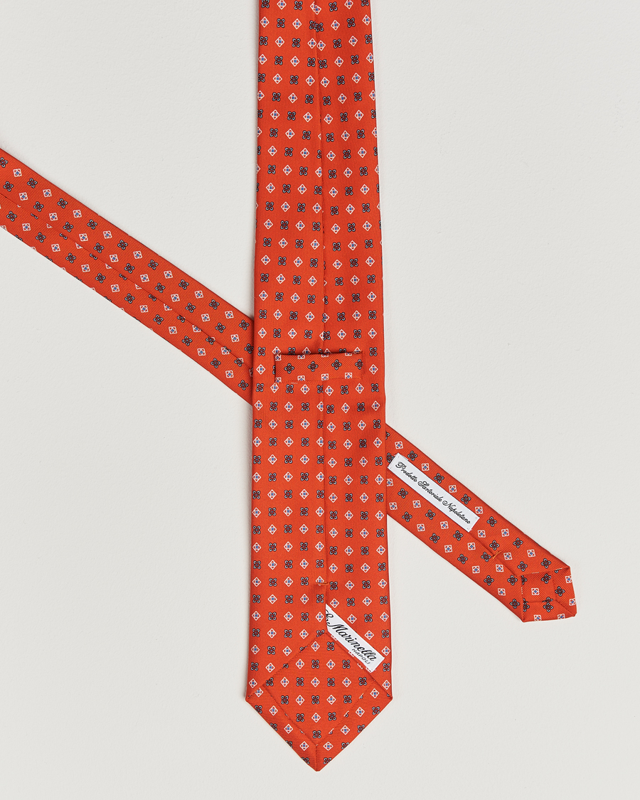 Heren | Stropdassen | E. Marinella | 3-Fold Printed Silk Tie Red