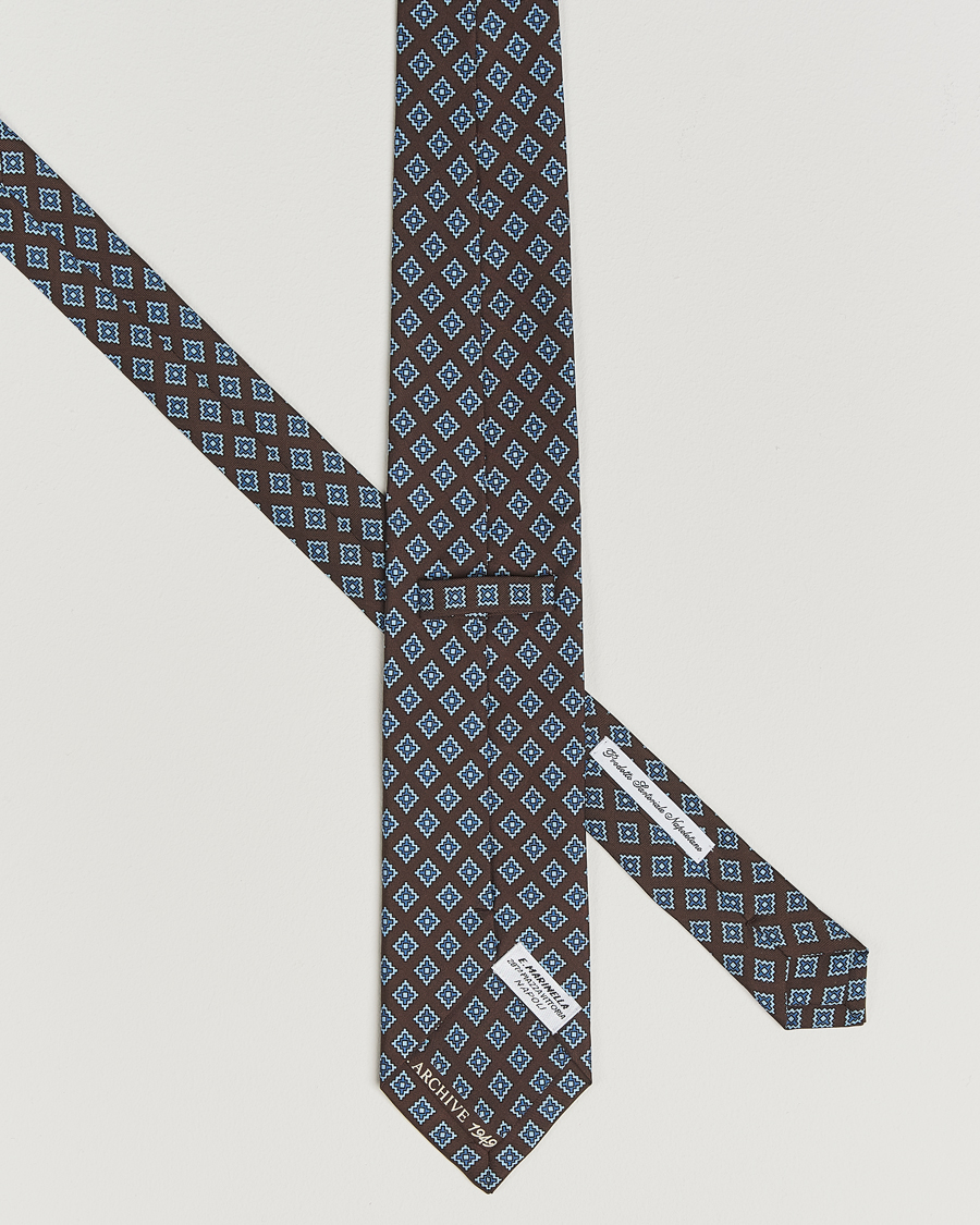 Heren | Stropdassen | E. Marinella | Archivio 3-Fold Printed Silk Tie Brown