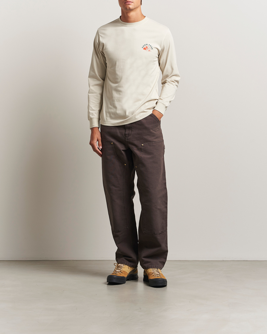 Heren | T-shirts | Snow Peak | Graphic Long Sleeve T-Shirt Ivory