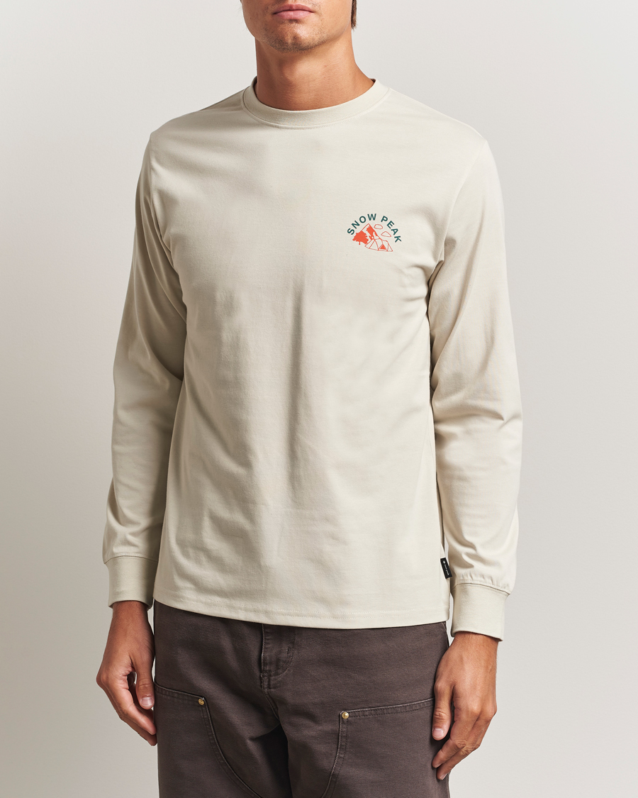 Heren | T-shirts | Snow Peak | Graphic Long Sleeve T-Shirt Ivory
