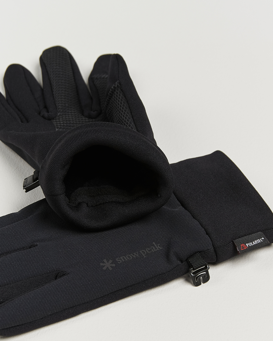Heren | Handschoenen | Snow Peak | Polartec Stretch Gloves Black