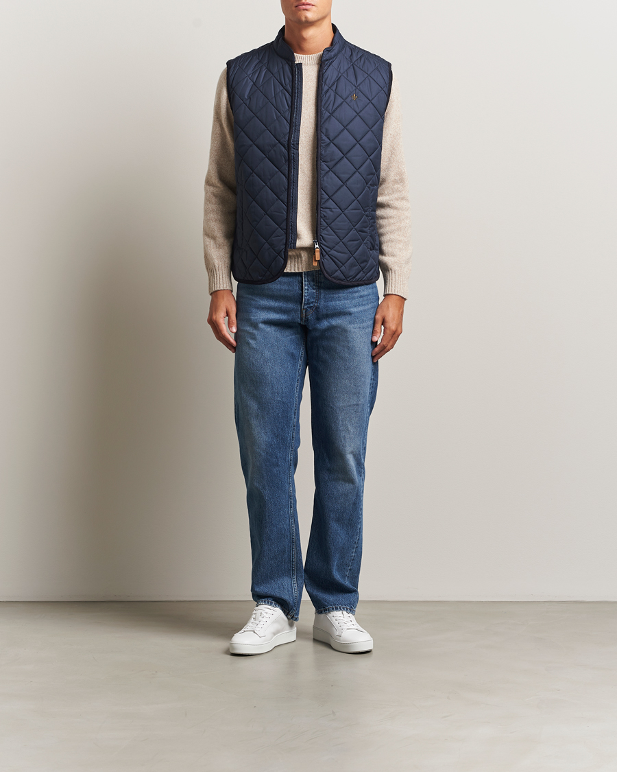 Heren | Gilets | Morris | Teddy Quilted Vest Navy