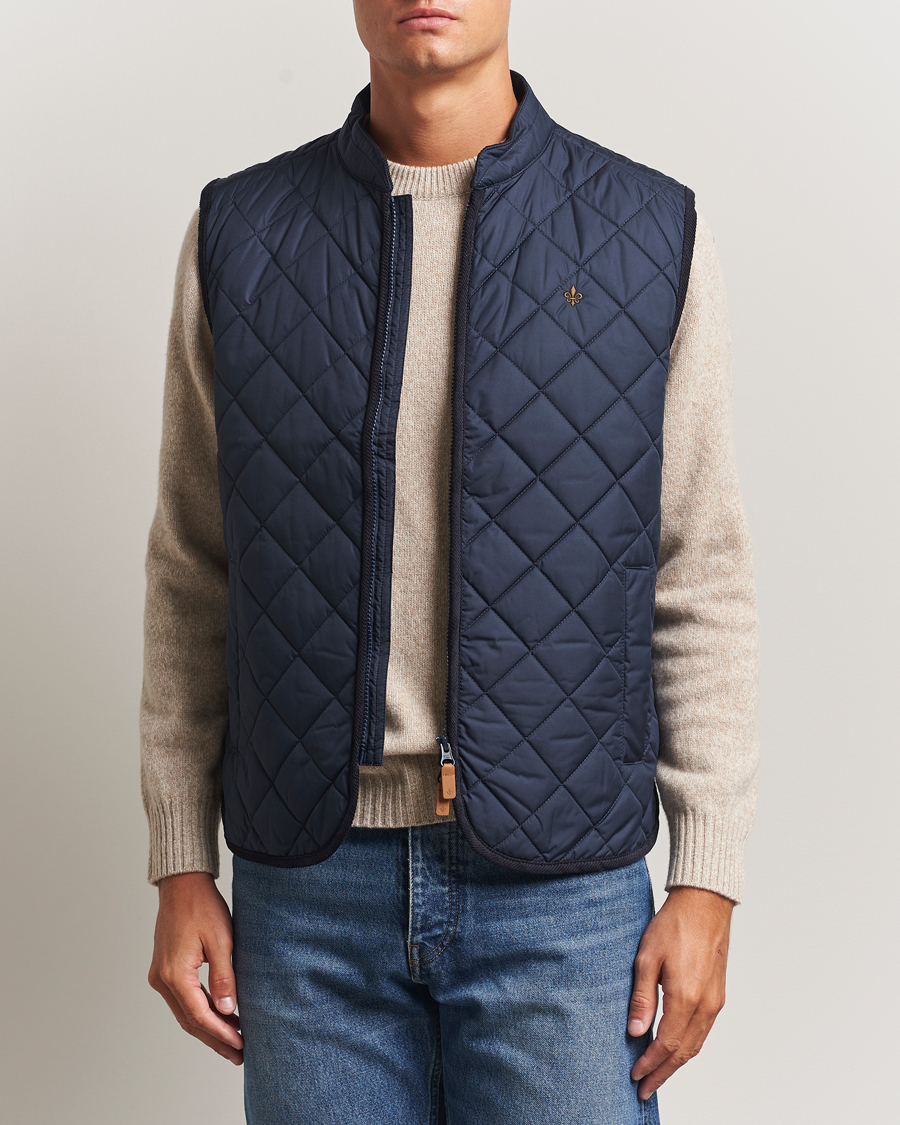 Heren | Gilets | Morris | Teddy Quilted Vest Navy