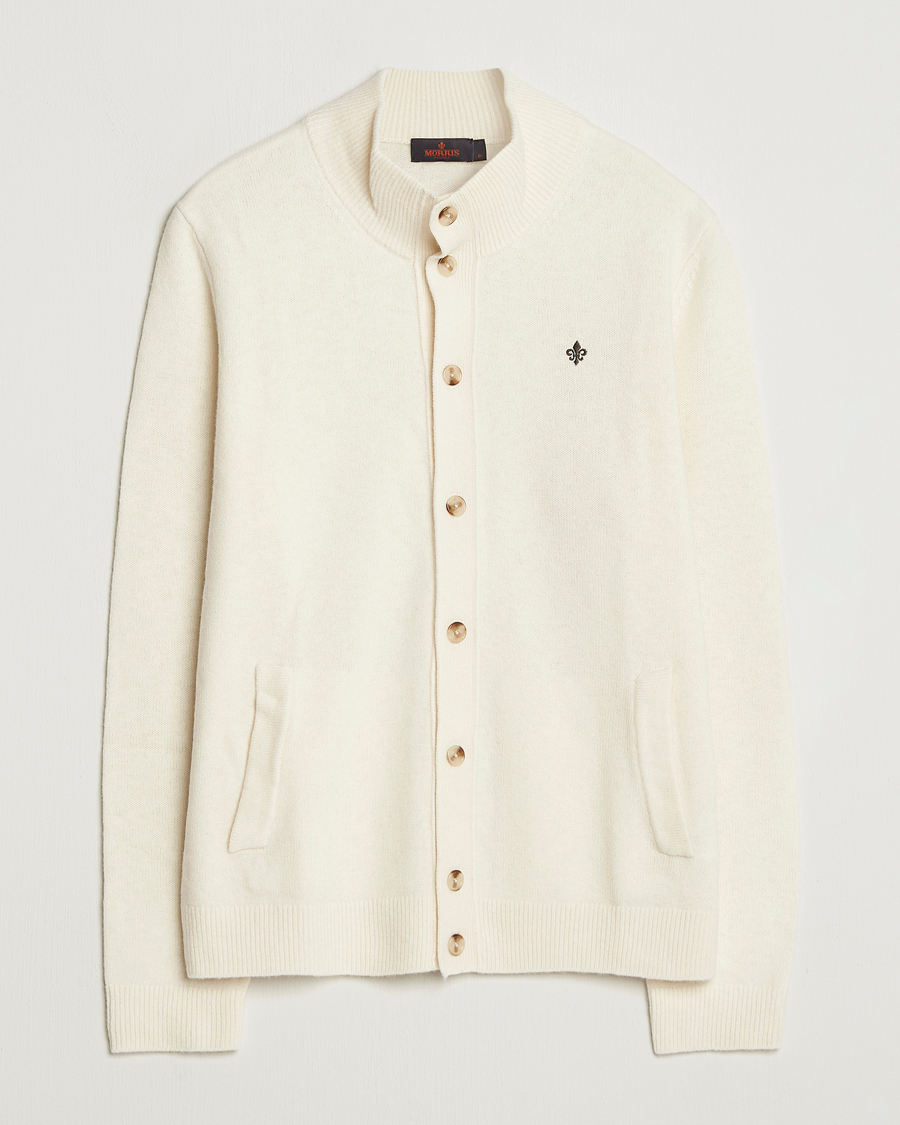 Heren | Truien | Morris | Hertford Button Cardigan Off White