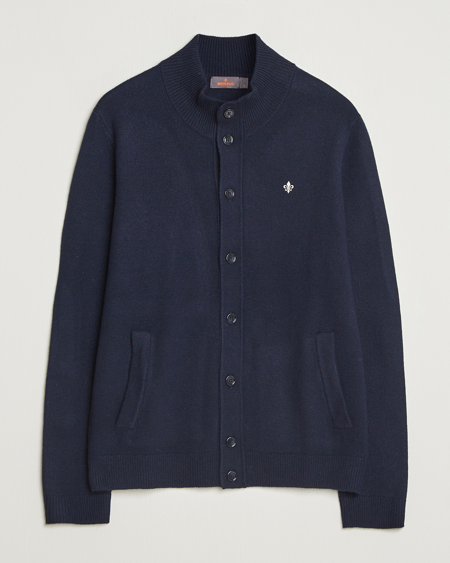 Heren | Truien | Morris | Hertford Button Cardigan Navy