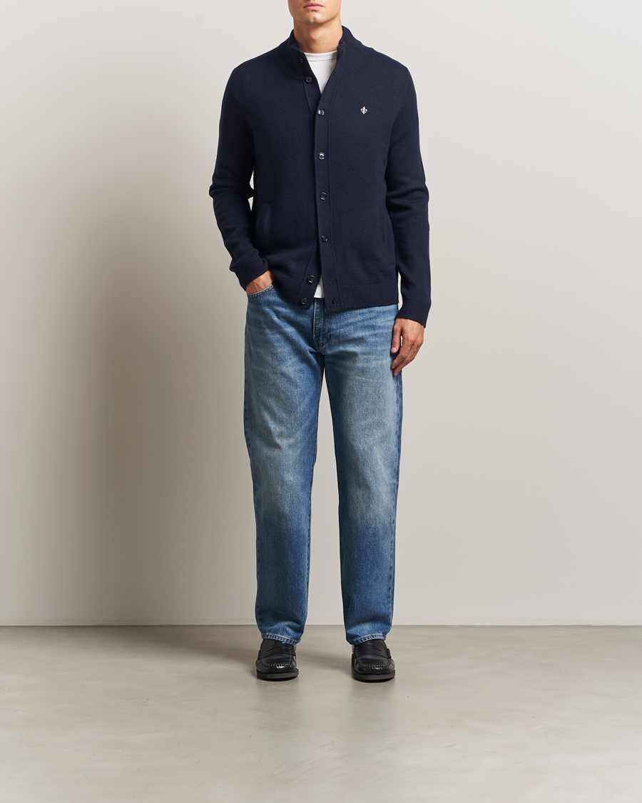 Heren | Truien | Morris | Hertford Button Cardigan Navy