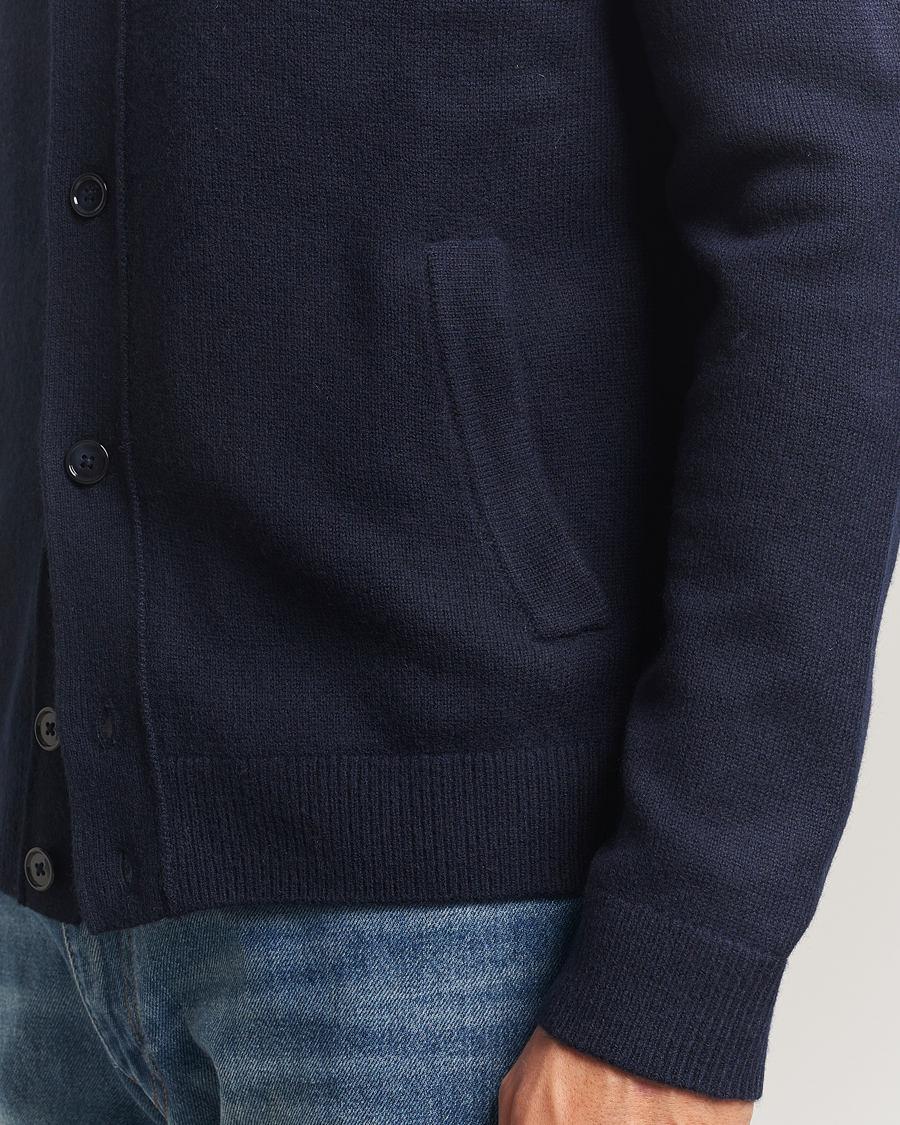 Heren | Truien | Morris | Hertford Button Cardigan Navy