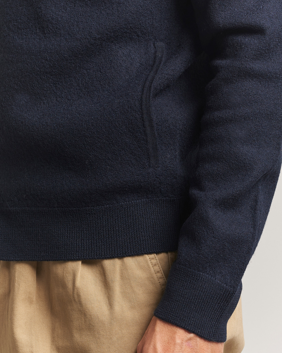 Heren | Truien | Morris | Corke Knitted Zip Jacket Navy