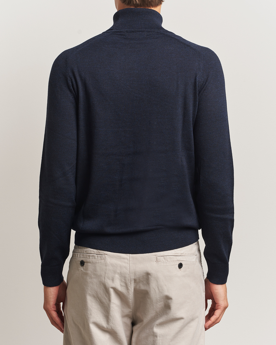 Heren | Truien | Morris | Merino Roller Neck Navy