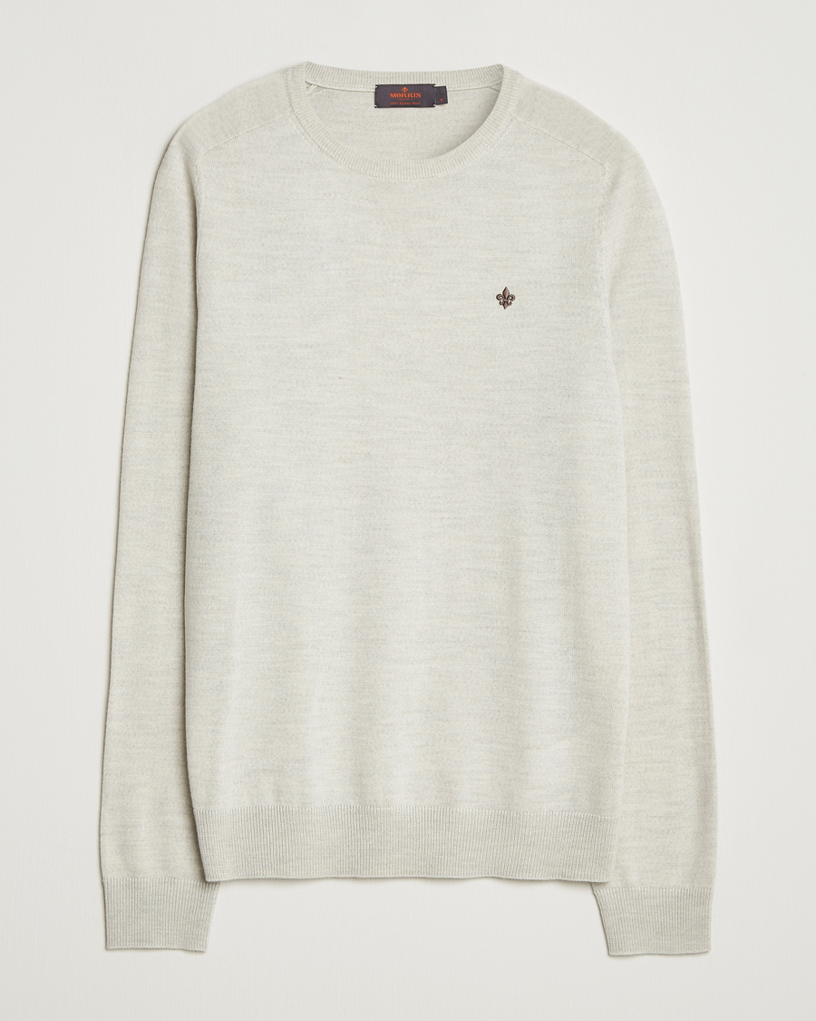 Heren | Truien | Morris | Merino O-Neck Off White