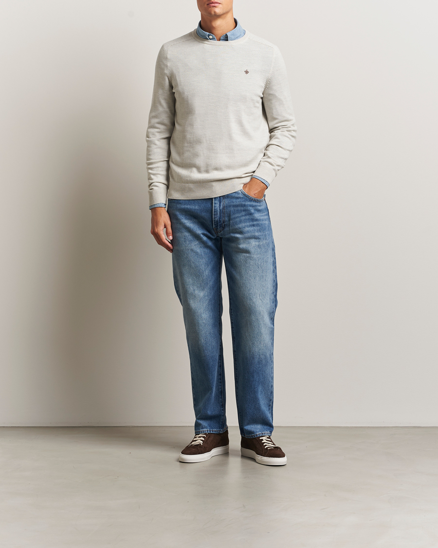 Heren | Truien | Morris | Merino O-Neck Off White