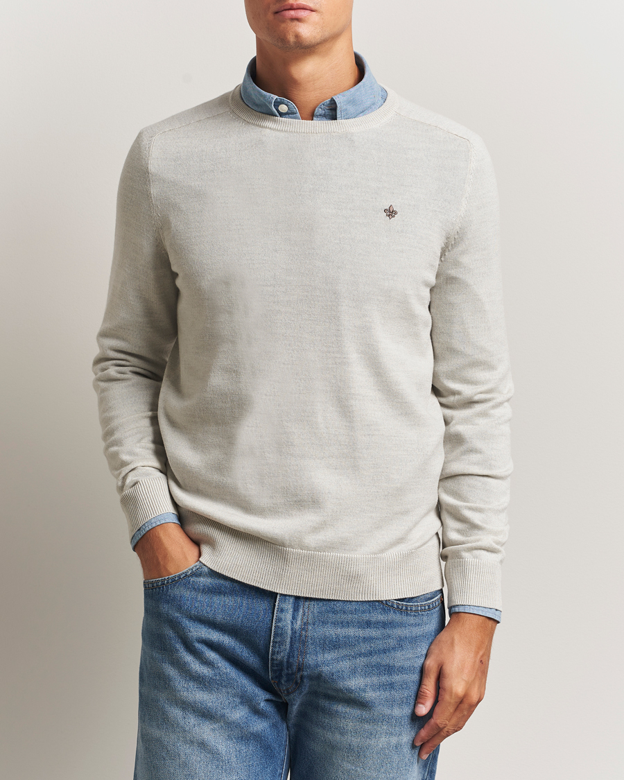 Heren | Truien | Morris | Merino O-Neck Off White
